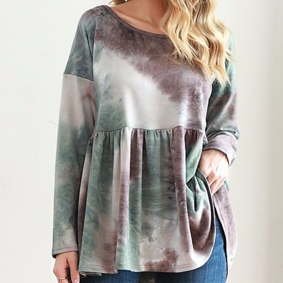 Tie Dye Long Sleeve Top - Picture 1 of 5